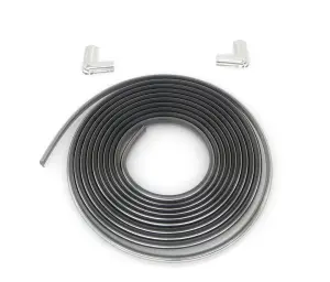 Chrome Rear Window Gasket Lock Strip w/ Corner Joints - 73-91 Chevy GMC C/K Truck - Image 1 of 2