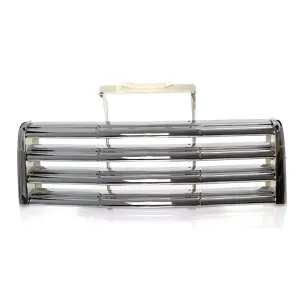Grille Assembly - Chrome with Ivory Painted Back Bars - 49-55 GMC Pickup Truck Suburban - Image 1 of 4