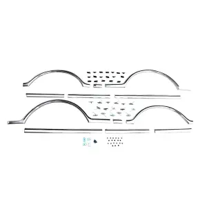 Side Molding Set - 12pcs with clips - 67-68 Chevy GMC CK Fleetside Shortbed Pickup - Image 1 of 6