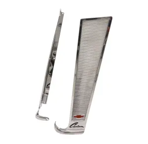 Upper Outer Custom Cab Trim Plates - Pair - 60-63 Chevy CK Pickup - Image 2 of 3