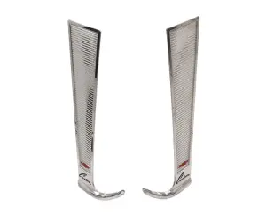 Upper Outer Custom Cab Trim Plates - Pair - 60-63 Chevy CK Pickup - Image 1 of 3