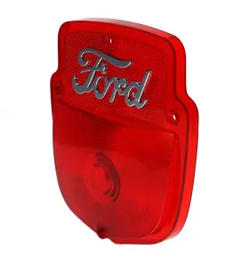 Tail Lamp Lens - w Ford Script Logo - LH or RH - 55-60 F100 F250 F350 Flareside - Image 2 of 3