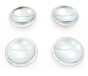 Hub Cap Set - Stainless w/ Red GMC - 4pcs - 47-53 GMC Pickup Suburban - Image 4 of 4