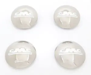 Hub Cap Set - Stainless w/ White GMC - 4pcs - 54-55 GMC Pickup Suburban - Image 1 of 4