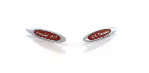 Fender Emblems - Pair - CHEVROLET 3124 - 57 Chevy Cameo Pickup - Image 2 of 3