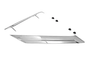 1966 Plymouth GTX Outer Sail Panel Moldings - Stainless - Pair - 66-67 Dodge Plymouth B-Body (except Charger)