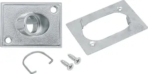 Outside Rear View Mirror Control Escutcheon and Retainer Set - Painted Sport Mirrors - 70-81 Camaro Firebird; 71-72 Chevelle GTO 442 GS - Image 1 of 2
