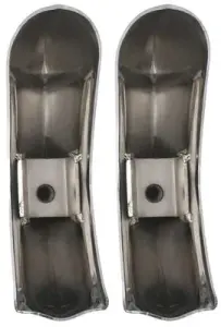 Rear Chrome Bumper Guards - Pair - 55-58 Chevy GMC Cameo Pickup Truck - Image 3 of 3