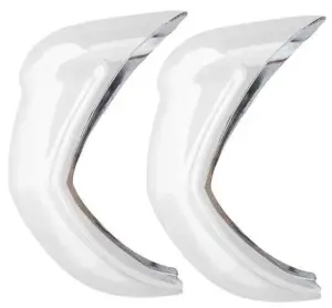 Rear Chrome Bumper Guards - Pair - 55-58 Chevy GMC Cameo Pickup Truck - Image 2 of 3