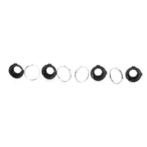 1963 Chevy Corvair Headlamp Mounting Bucket and Retainer Ring Set - 8 pcs - Chevelle El Camino Truck Suburban