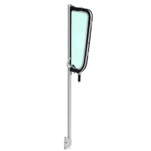 Vent Window Assembly - LH - Green Tinted Glass - Chrome Frame - 55-59 Chevy GMC Pickup Truck Suburban - Image 3 of 4
