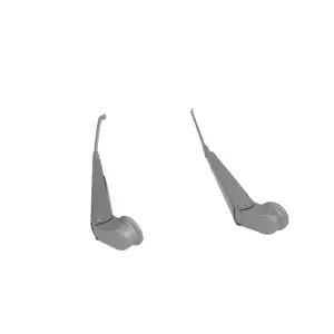 Wiper Arms - Silver Pair - Convertible - 62-67 Chevy II Nova Coupe 67-69 Camaro Firebird - Image 2 of 4