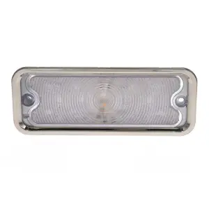 Park Lamp Lens - Clear - 17 Amber LED - With Stainless Trim - LH - 73-80 Chevy GMC CK Truck Blazer Jimmy Suburban - Image 1 of 4
