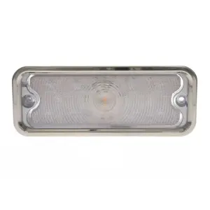 Park Lamp Lens - Clear - 17 Amber LED - With Stainless Trim - RH - 73-80 Chevy GMC CK Truck Blazer Jimmy Suburban - Image 1 of 4
