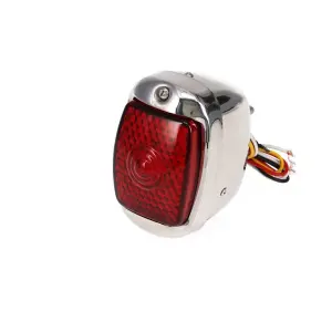 Tail Light Assembly - Red Lens - 27 Red Sequential LED - 6 White License Lamp LED - Stainless Housing - LH - 47-53 Chevy GMC Truck - Image 3 of 4