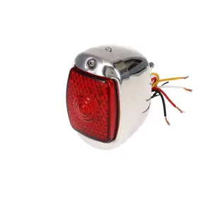 Tail Light Assembly - Red Lens - 27 Red Sequential LED - RH - Stainless Housing - 47-53 Chevy GMC Truck - Image 1 of 4