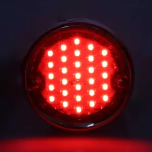 Tail Light Assembly - Red Lens - 29 Red Sequential LED -  Stainless Housing - 54-59 Chevy GMC Stepside Truck - Image 2 of 4