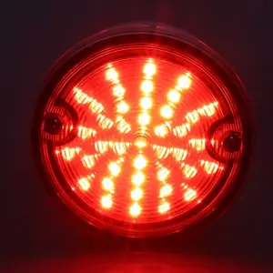 Tail Light Assembly - Red Lens - 41 Red LED -  Black Housing - 60-66 Chevy GMC CK Stepside Truck - Image 2 of 4