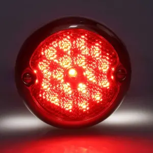 Tail Light Assembly - Red Lens - 19 Red LED - Black Housing - LH - 48-52 Ford F1 F2 F3 Truck - Image 2 of 4