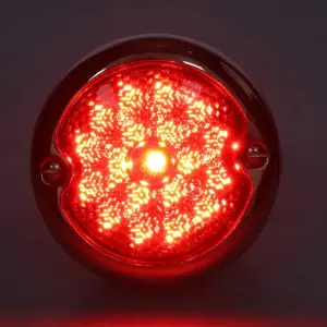 Tail Light Assembly - Red Lens - 19 Red LED - Stainless Housing - RH - 48-52 Ford F1 F2 Truck - Image 2 of 4