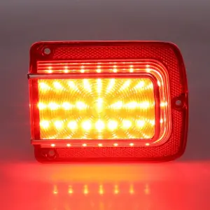 Tail Light Lens - Red - 41 Red LED - Stainless Bezel - RH - 65 Chevelle Malibu - Image 2 of 4