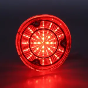 Tail Light Lens - Red - 42 Red LED - Stainless Bezel - LH - 72 Chevelle Malibu - Image 2 of 4