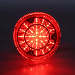 Tail Light Lens - Red - 42 Red LED - Stainless Bezel - RH - 72 Chevelle Malibu - Image 2 of 4