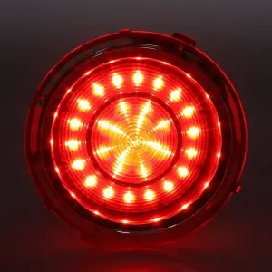 Tail Light Lens - Red - 30 Red LED - Stainless Bezel - LH - 70-73 Camaro - Image 2 of 4