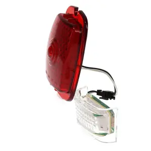 Tail Light Lens - Red Lens - 27 Red LED - 6 White License Lamp LED - 12 Volt - LH - 47-53 Chevy GMC Truck - Image 3 of 4