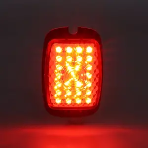 Tail Light Lens - Red Lens - 27 Red Sequential LED - 12 Volt - RH - 47-53 Chevy GMC Truck - Image 2 of 4