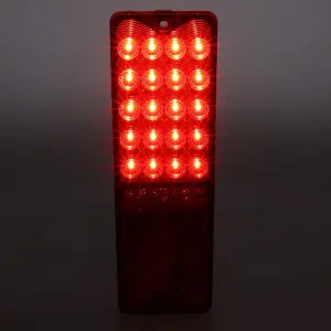 Tail Light Lens - Red - 20 Red LED - 67-72 Chevy GMC CK Fleetside Truck Blazer Jimmy - Image 2 of 4