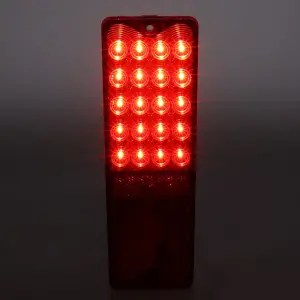 Tail Light Lens - Red - 20 Red Sequential LED - 67-72 Chevy GMC CK Fleetside Truck Blazer Jimmy - Image 2 of 4