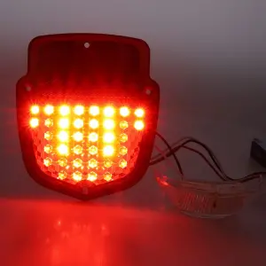 Tail Light Lens - Red Lens - 38 Red LED - 12 White License Lamp LED - LH - 55-66 Ford F100 F250 Flareside Truck - Image 2 of 4