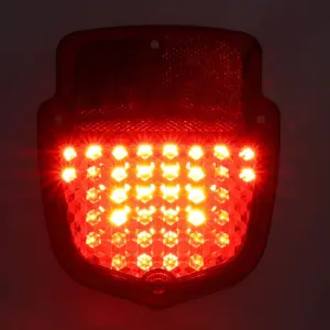 Tail Light Lens - Red Lens - 38 Red LED - RH - 55-66 Ford F100 F250 Flareside Truck - Image 2 of 4