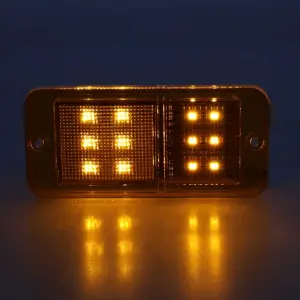 Front Side Marker Lens - Amber - 12 Amber LED - No Bezel - 68-72 Chevy GMC CK Truck Blazer Jimmy Suburban - Image 2 of 4