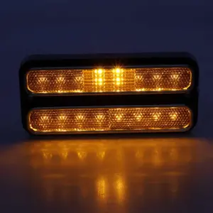 Front Side Marker Lens - Amber - 18 Amber LED - Stainless Bezel - 68-72 Chevy GMC CK Truck Blazer Jimmy Suburban - Image 2 of 4