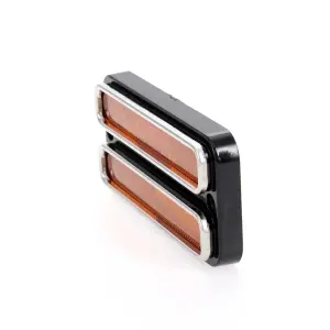 Front Side Marker Lens - Amber - 18 Amber LED - Stainless Bezel - 68-72 Chevy GMC CK Truck Blazer Jimmy Suburban - Image 3 of 4