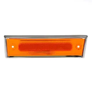 1990 Chevy K20 Pickup Front Side Marker Lens - Amber - 8 Amber LED - Dual Function - Stainless Bezel - LH - 81-91 Chevy GMC Truck Blazer Jimmy Suburban