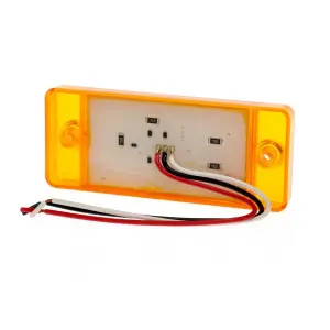 Front Side Marker Lens - Amber - 8 Amber LED - Dual Function - 70-77 Bronco - Image 4 of 4