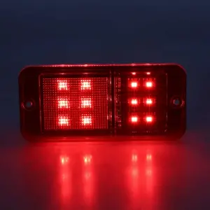 Rear Side Marker Lens - Red - 12 Red LED - No Bezel - 68-72 Chevy GMC CK Truck Blazer Jimmy Suburban - Image 2 of 4