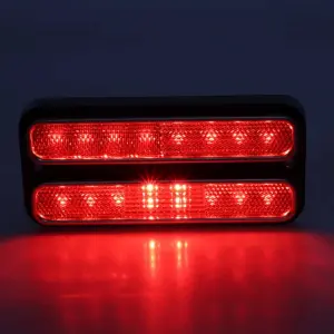 Rear Side Marker Lens - Red - 18 Red LED - Stainless Bezel - 68-72 Chevy GMC CK Truck Blazer Jimmy Suburban - Image 2 of 4