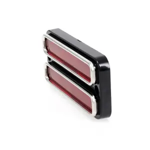 Rear Side Marker Lens - Red - 18 Red LED - Stainless Bezel - 68-72 Chevy GMC CK Truck Blazer Jimmy Suburban - Image 3 of 4
