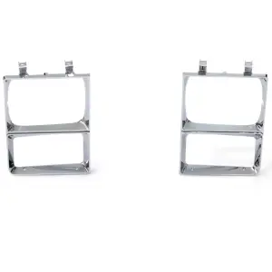 Headlamp Bezels - Chrome - Single Headlamp - Pair - 83-84 Chevy GMC CK Truck Blazer Jimmy Suburban - Image 1 of 4