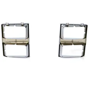 Headlamp Bezels - Chrome - Dual Headlamp - Pair - 83-84 Chevy GMC CK Truck Blazer Jimmy Suburban - Image 3 of 4