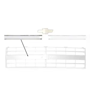 Center Grille Molding - Dual Headlamp - RH - 85-88 Chevy CK Truck Blazer Suburban - Image 5 of 5