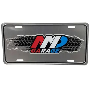 AMD Garage Red White and Blue Embossed License Plate Tag - Image 2 of 4