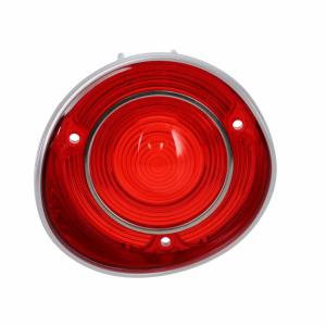 Tail Light Lens - Red - with Stainless Trim - LH - 71 Chevelle Malibu - Image 1 of 5
