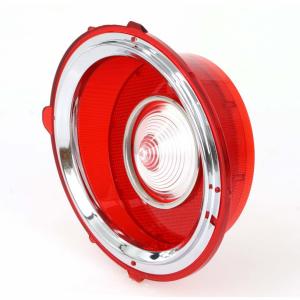 Back-Up Lamp Lens - Red with Stainless Trim - RH - 70-73 Camaro RS - Image 2 of 5