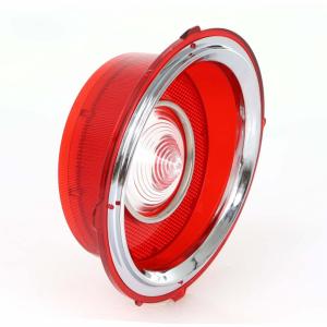 Back-Up Lamp Lens - Red with Stainless Trim - RH - 70-73 Camaro RS - Image 5 of 5