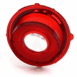 Back-Up Lamp Lens - Red with Outer Stainless Trim - RH - 70-73 Camaro Standard - Image 4 of 5